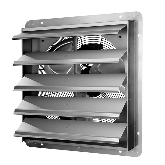 Simplelux 20 Inch Shutter Exhaust Fan, Silver