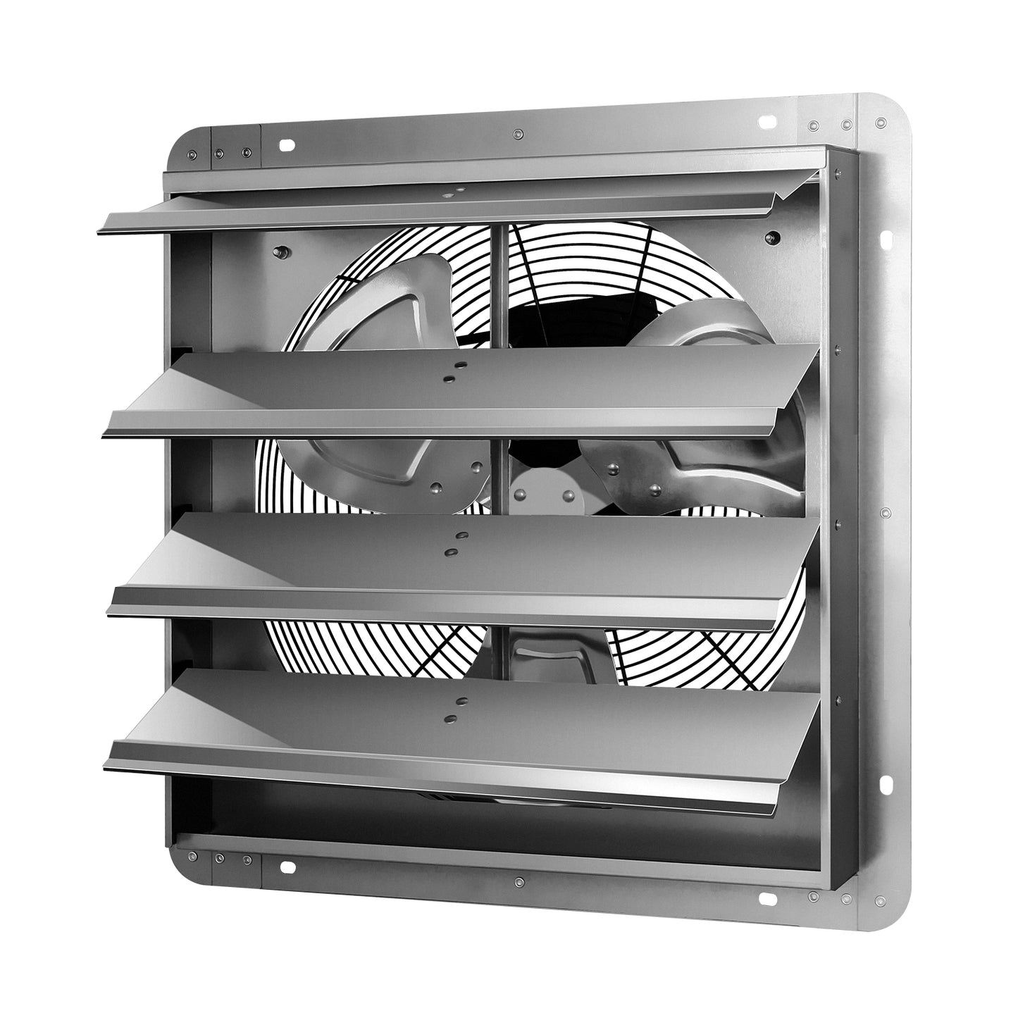 Simplelux 16" Wall Mounted Shutter Exhaust Fan, Silver