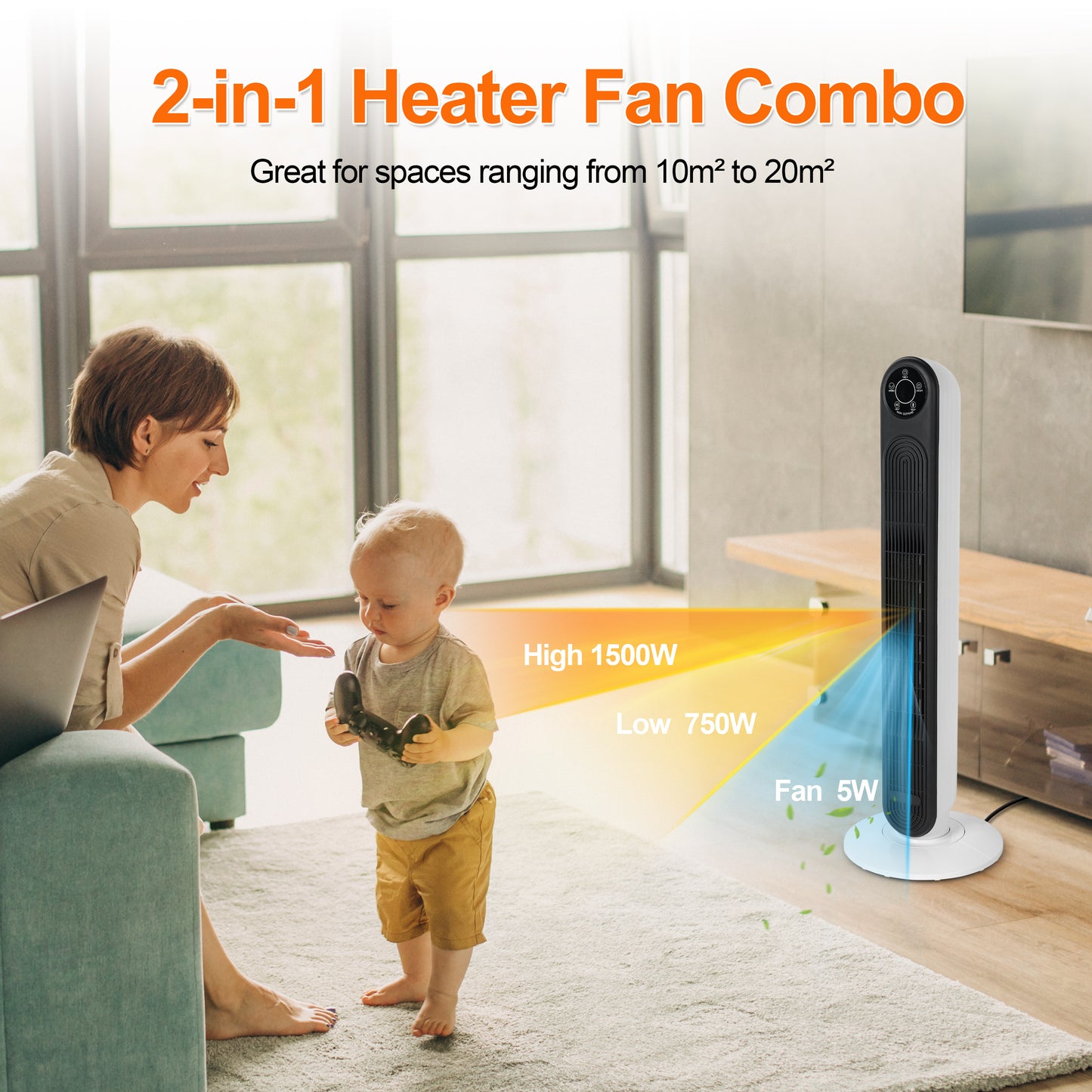 Simplelux PTC Ceramic Heating Fan- 35inch