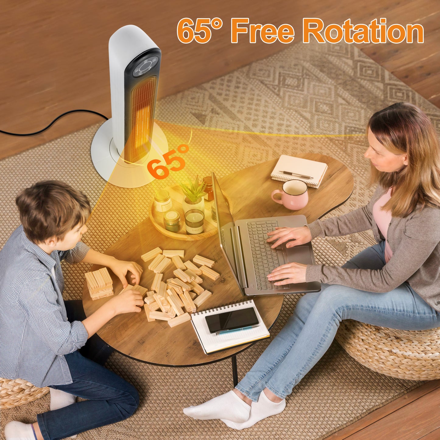 Simplelux PTC Ceramic Heating Fan-28inch