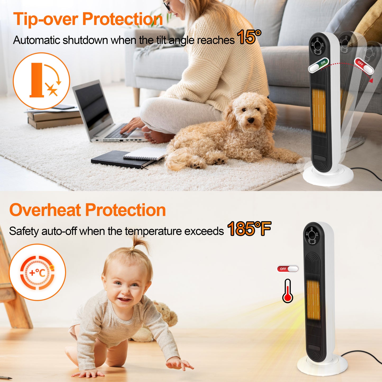 Simplelux PTC Ceramic Heating Fan-28inch