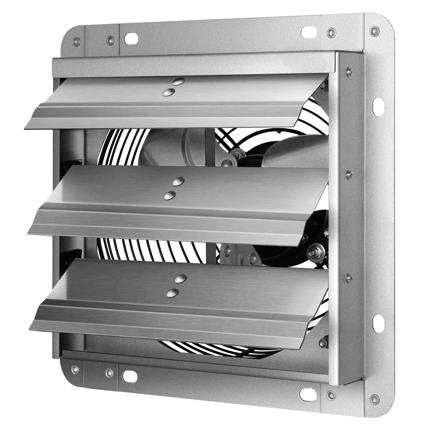 Simplelux 7 inch Shutter Exhaust Fan, Silver