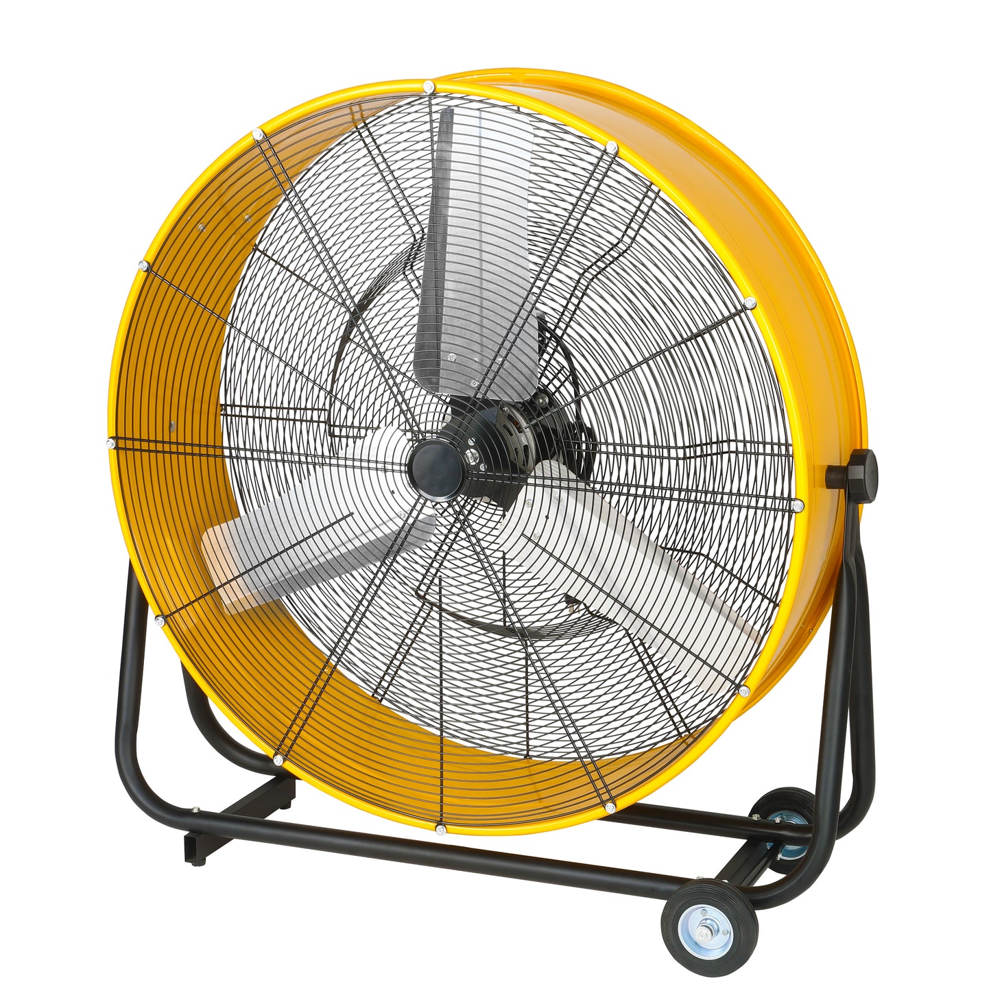 Simplelux 36 Inch Heavy Duty Metal Industrial Drum Fan, Yellow