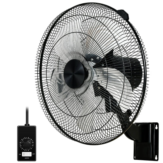 Simplelux 18 Inch Household Commercial Wall Mount Fan, Black
