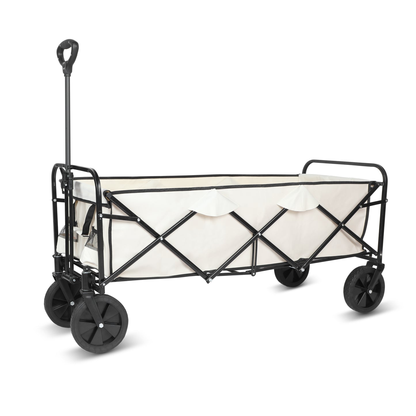 Simplelux Extended Folding Utility Garden Cart, White