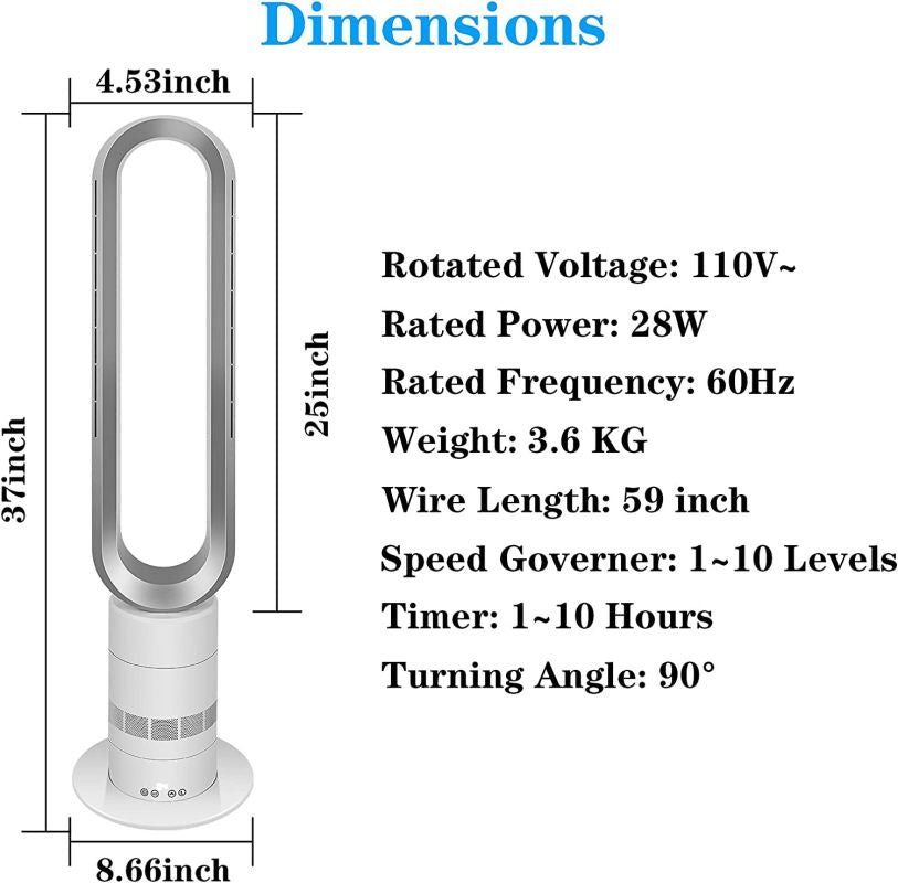 Simplelux Bladeless Fan, white