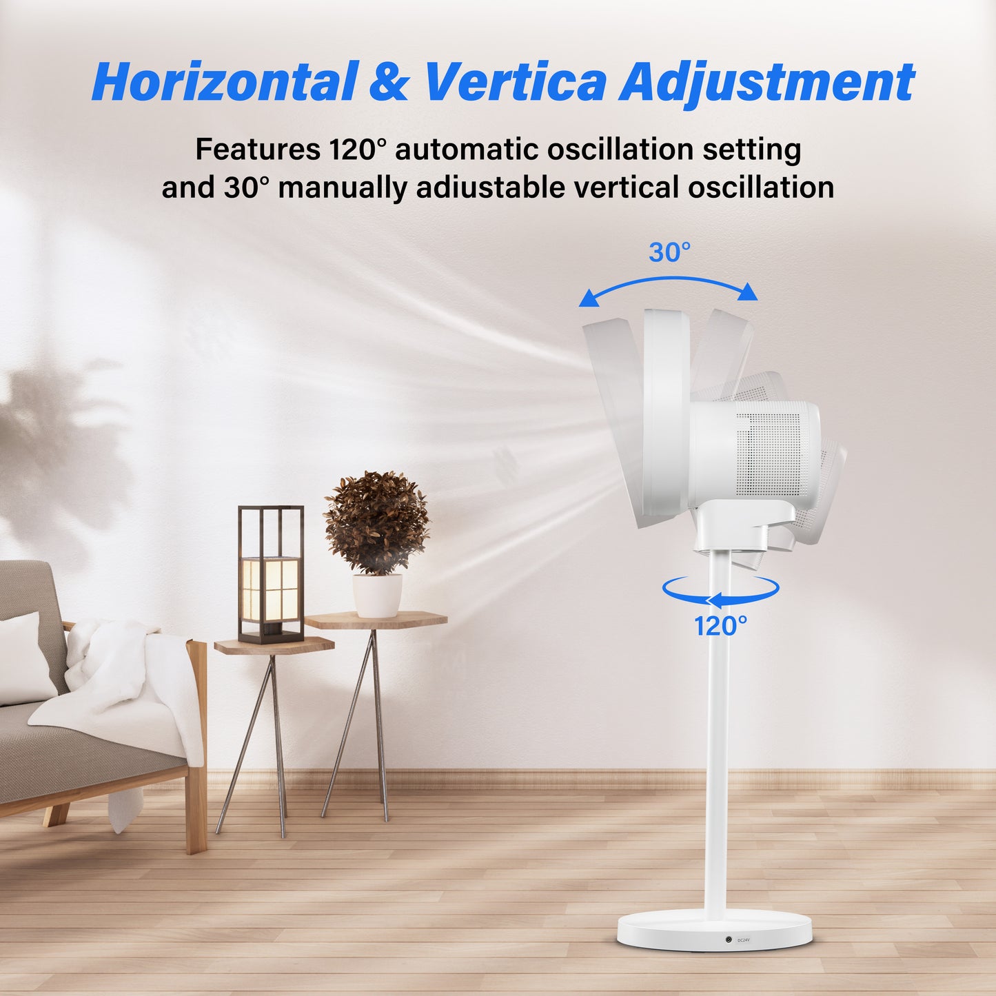 Simplelux Smart Stand Bladeless Fan, White
