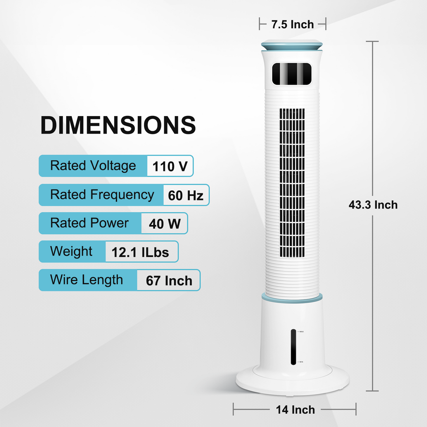 Simplelux Mist Tower Fan-43inch