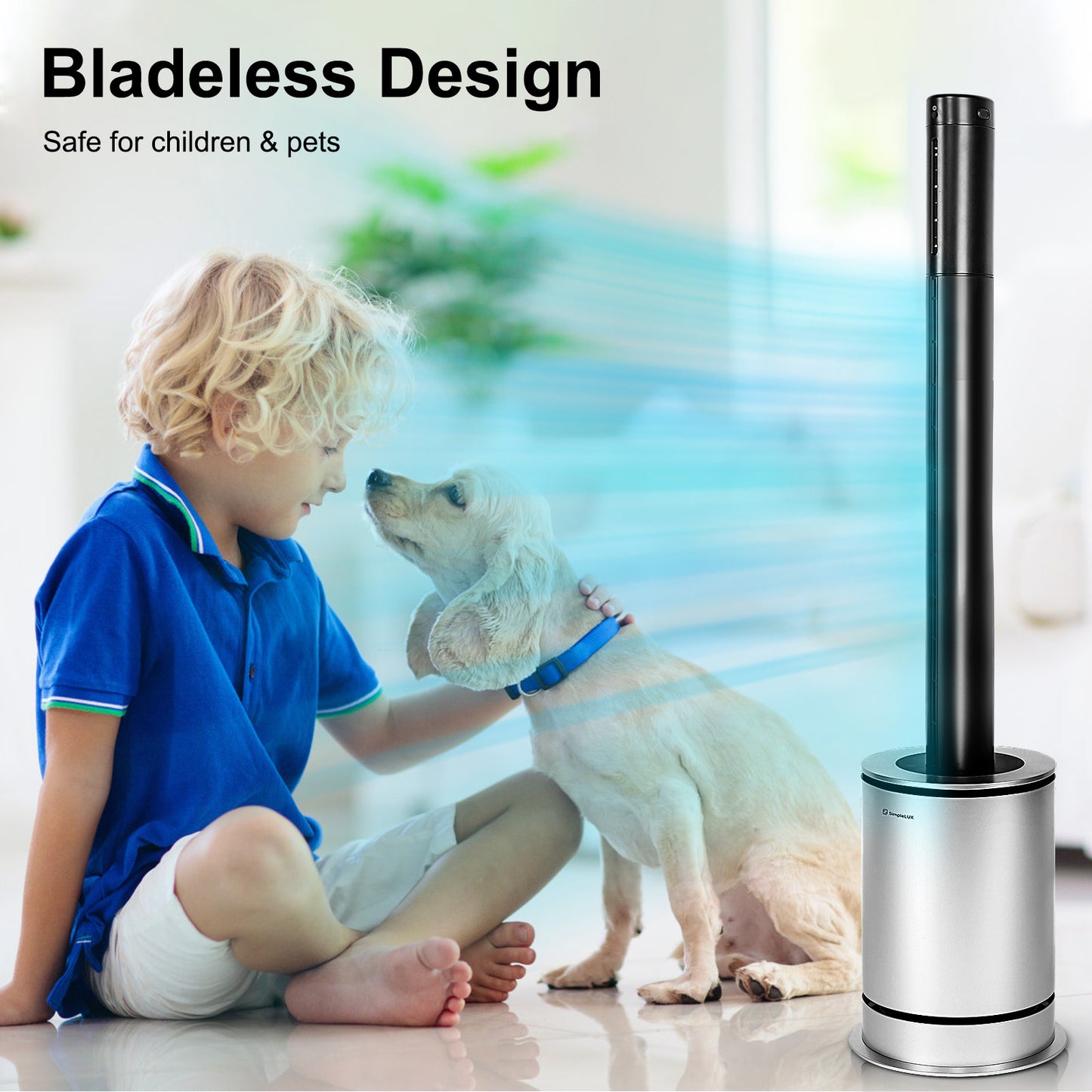 Simplelux Smart Bladeless Cool and heat Fan 39inch