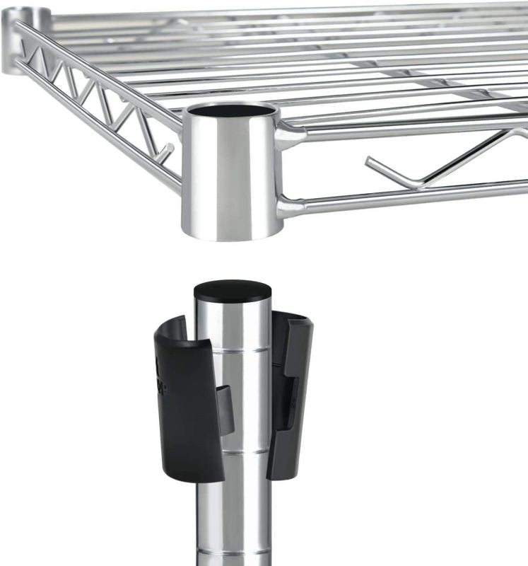 Simplelux Heavy Duty 5-Shelf Shelving Unit,Chrome