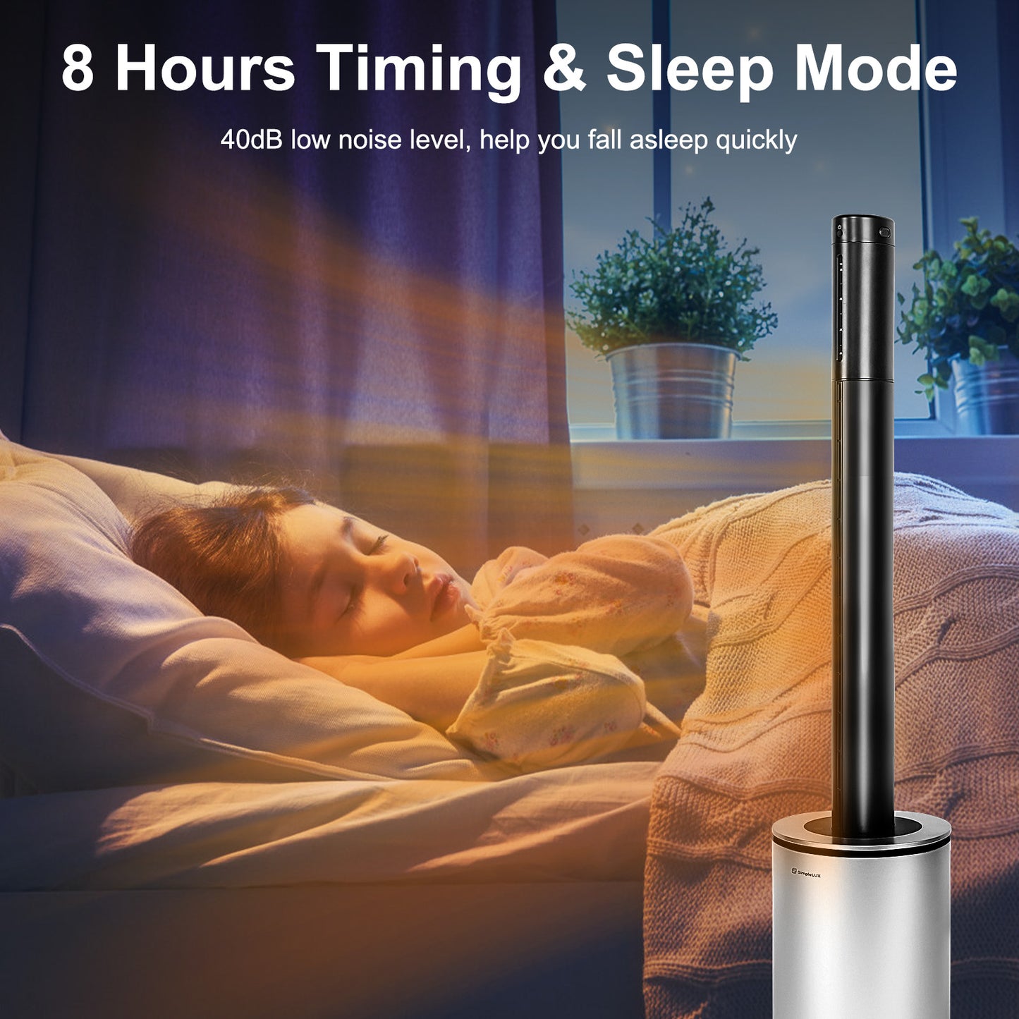 Simplelux Smart Bladeless Cool and heat Fan 39inch