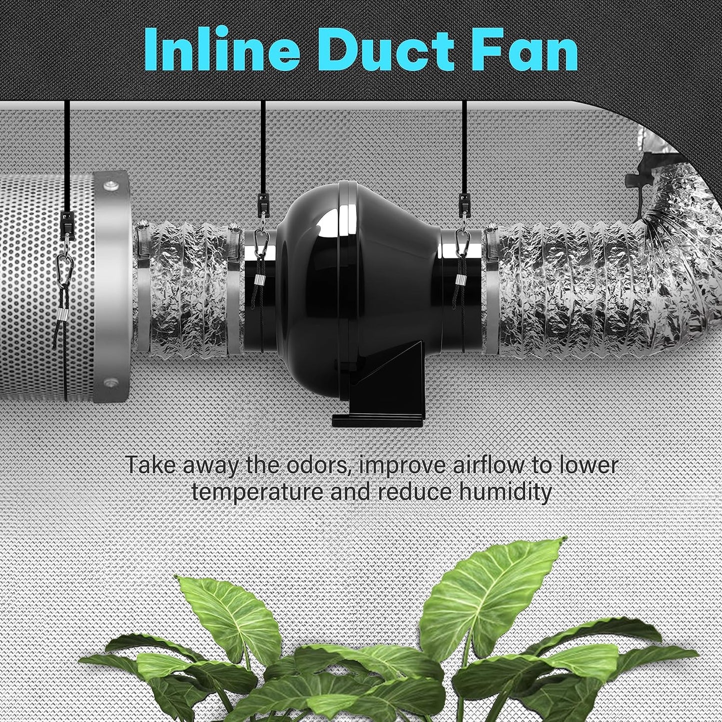 Simplelux 4 Inch Inline Duct Ventilation Fan
