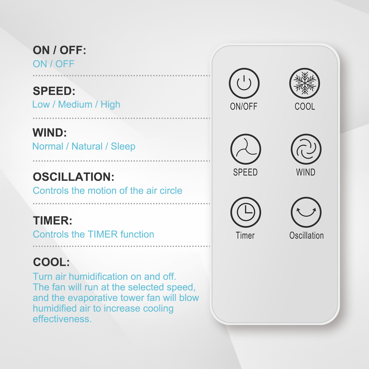 Simplelux Mist Tower Fan-43inch