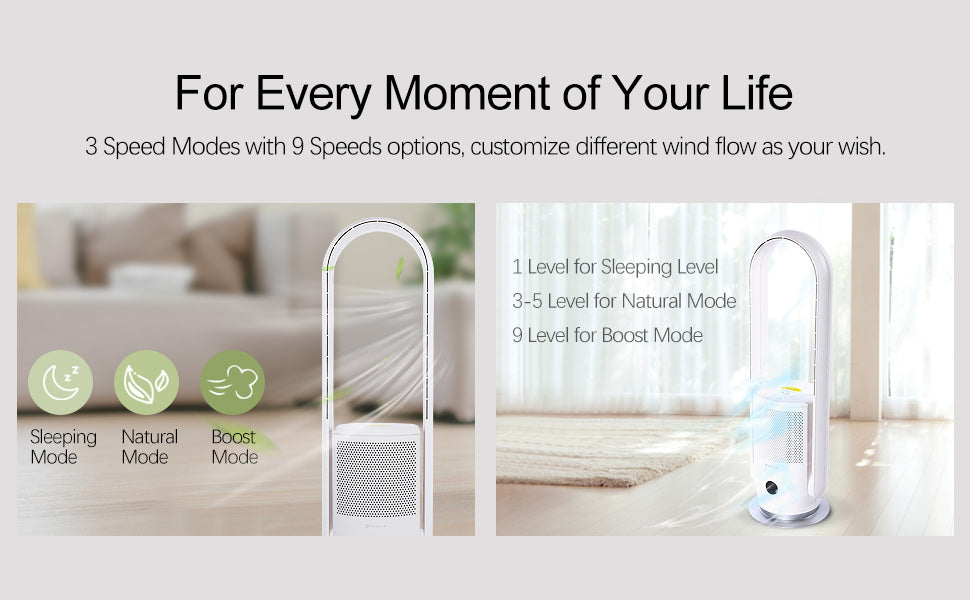 Simplelux Smart Air Purify Bladeless Fan
