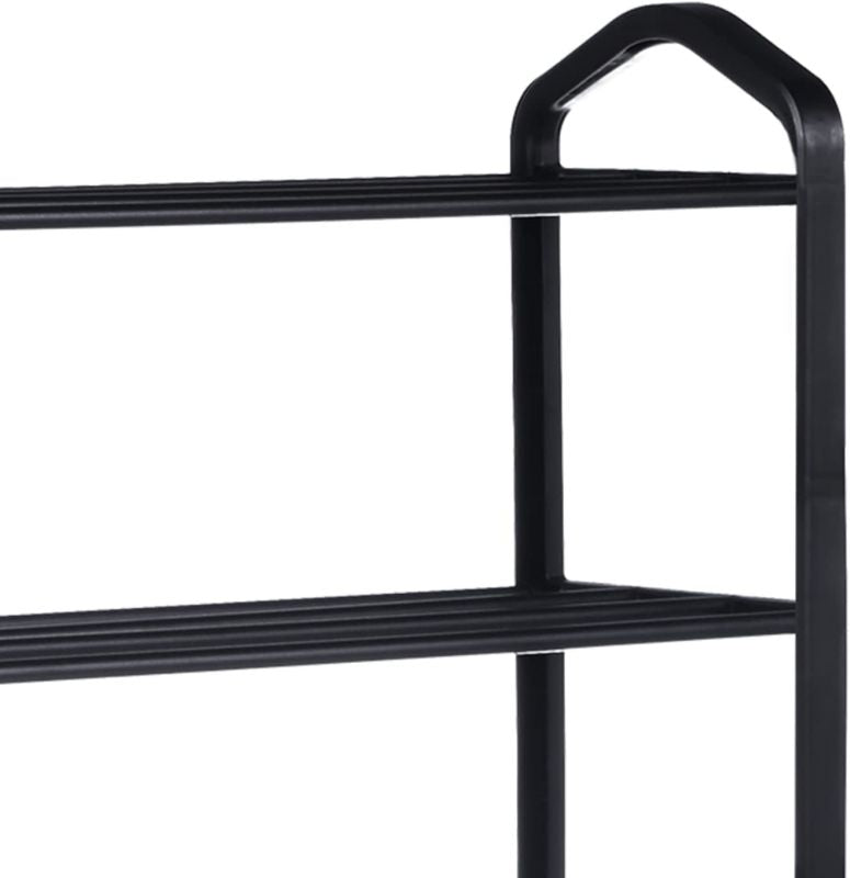 Simplelux 4-Tier Stackable Shoe Rack, Black