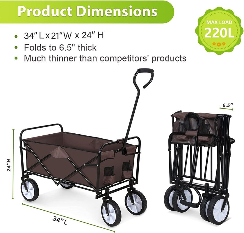 Simplelux Garden Cart,Brown