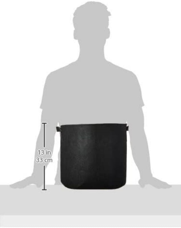 Simplelux 7 Gallon Grow Bags, 5-Pack Black