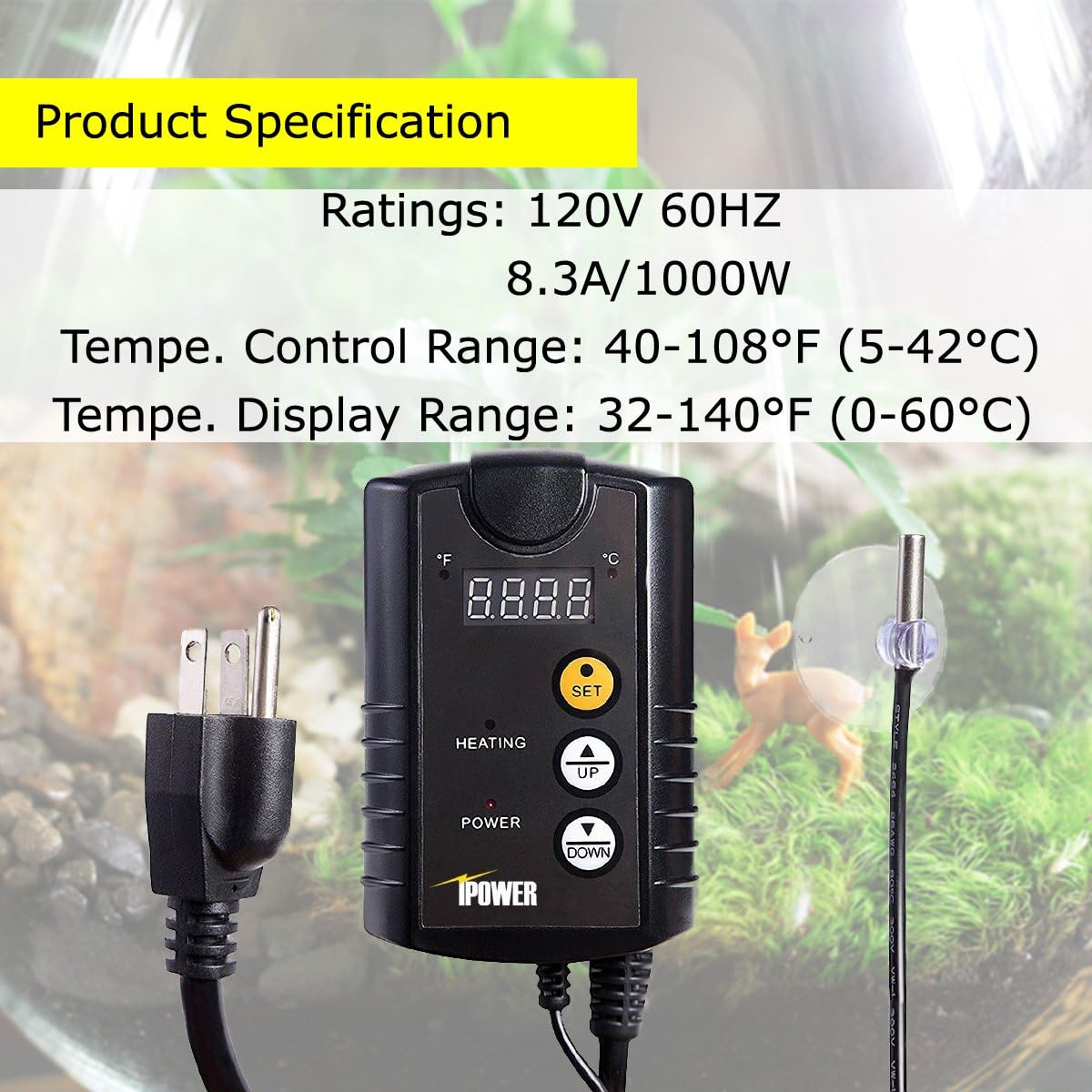 Simplelux Warm Hydroponic Seedling Heat Mat with Digital Thermostat Controller