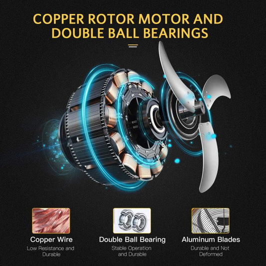 Simplelux 24 Inch Heavy Duty Metal Industrial Drum Fan, Yellow