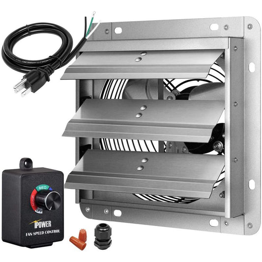 Simplelux 7'' Shutter Exhaust Fan, Silver