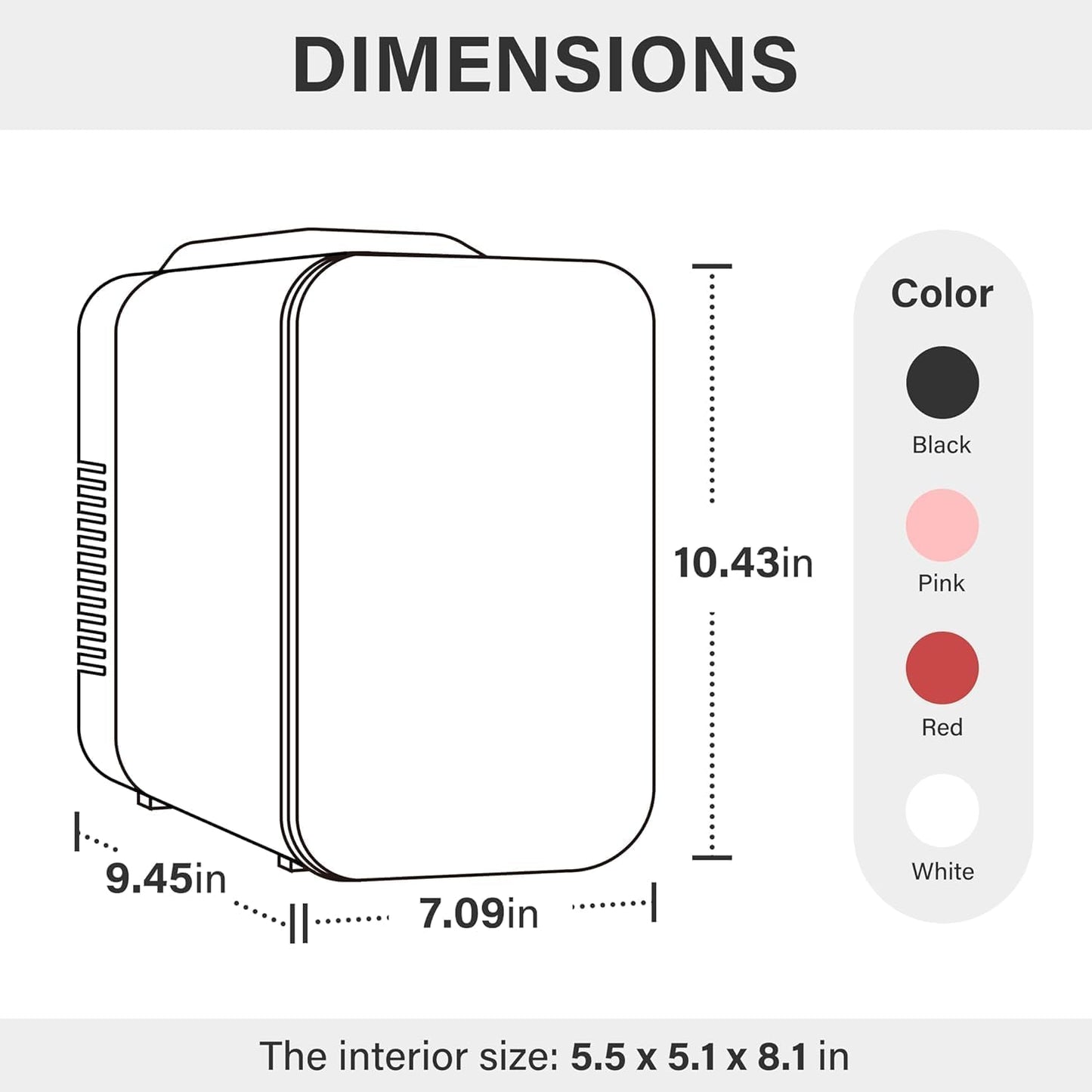 Simplelux Mini refrigerator Red