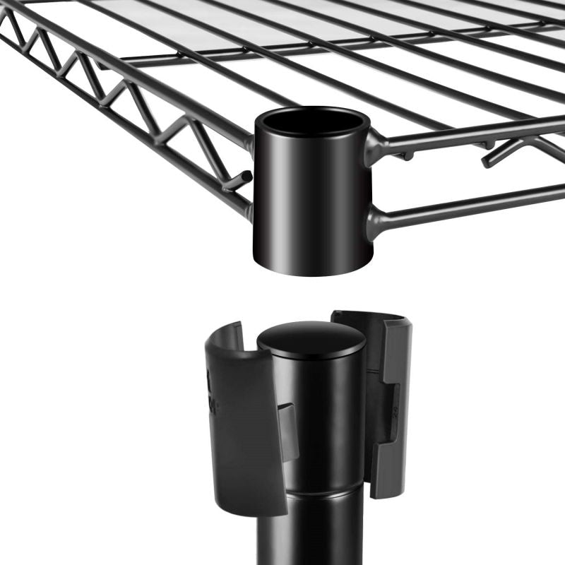 Simplelux Heavy Duty 5-Shelf Shelving Unit, 5 Tier, Black