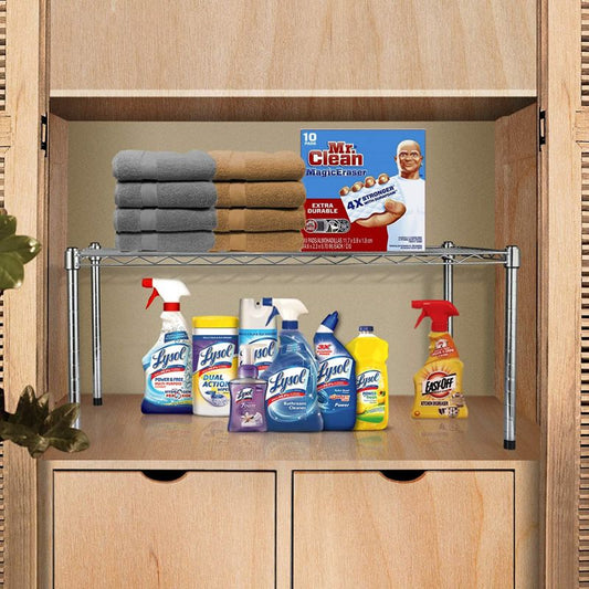 Simplelux 1-Tier Adjustable Storage Rack, Chrome