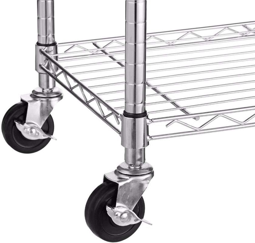 Simplelux Heavy Duty 5-Shelf Shelving Unit,Chrome