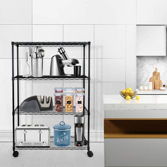 Simplelux 4-Tier Storage Shelving ,Black
