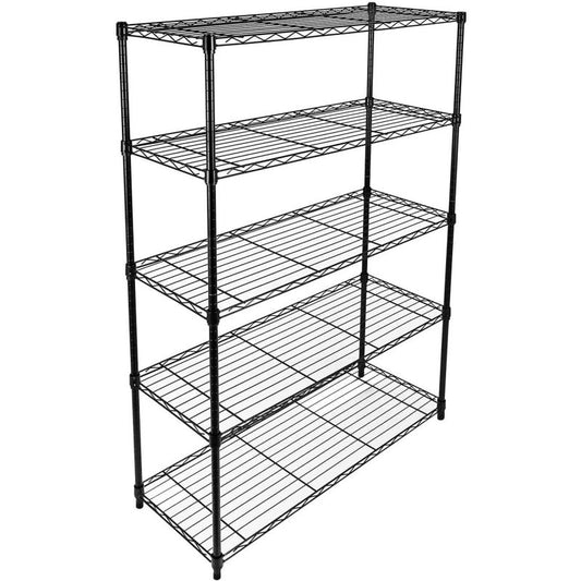 Simplelux 5-Tier Heavy Duty Storage Shelving Unit ,Black