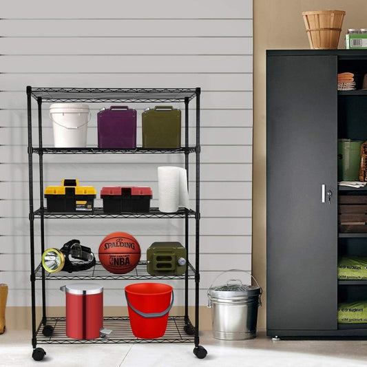 Simplelux 5-Tier Heavy Duty Storage Shelving Unit ,Black