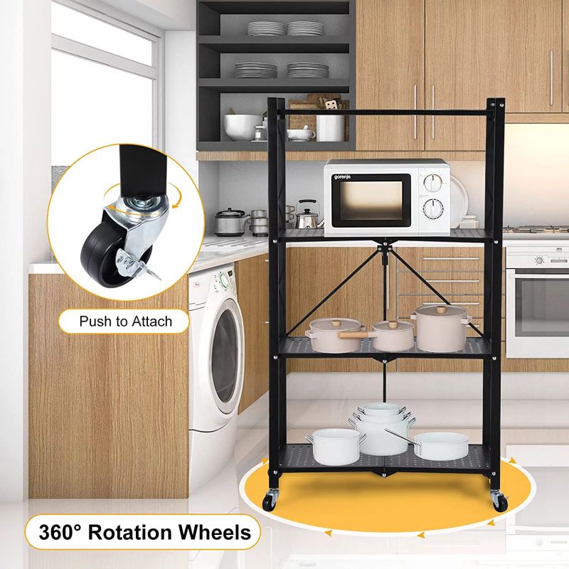 Simplelux 4-Tier Foldable Metal Rack Storage Shelving