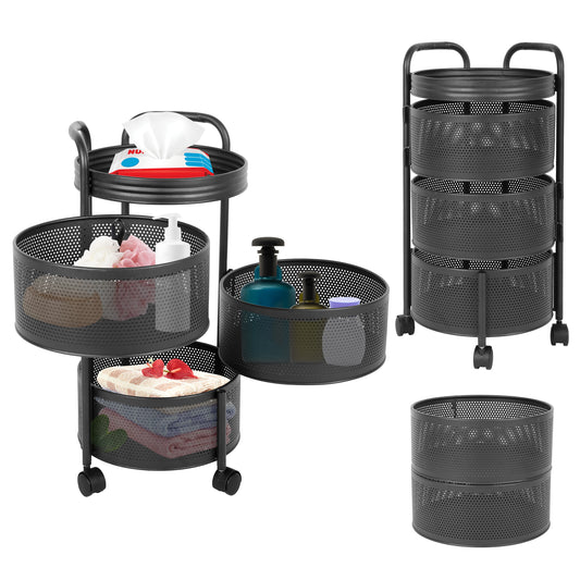 3-Tier Multi-Functional Household Storage Rack, Black