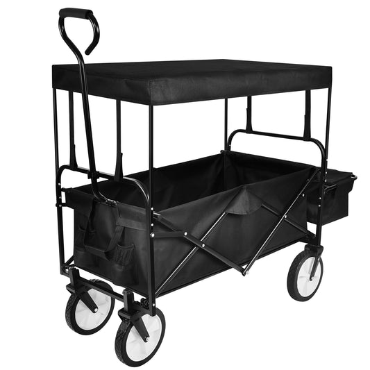 Simplelux Folding Portable Garden Cart with Removable Canopy