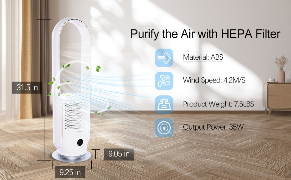 Simplelux Smart Air Purify Bladeless Fan