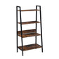 Simplelux 4-Tier Ladder Bookshelf Organizer, Rustic Brown Ladder Shelf