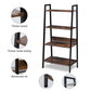 Simplelux 4-Tier Ladder Bookshelf Organizer, Rustic Brown Ladder Shelf