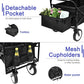 Simplelux Folding Portable Garden Cart with Removable Canopy
