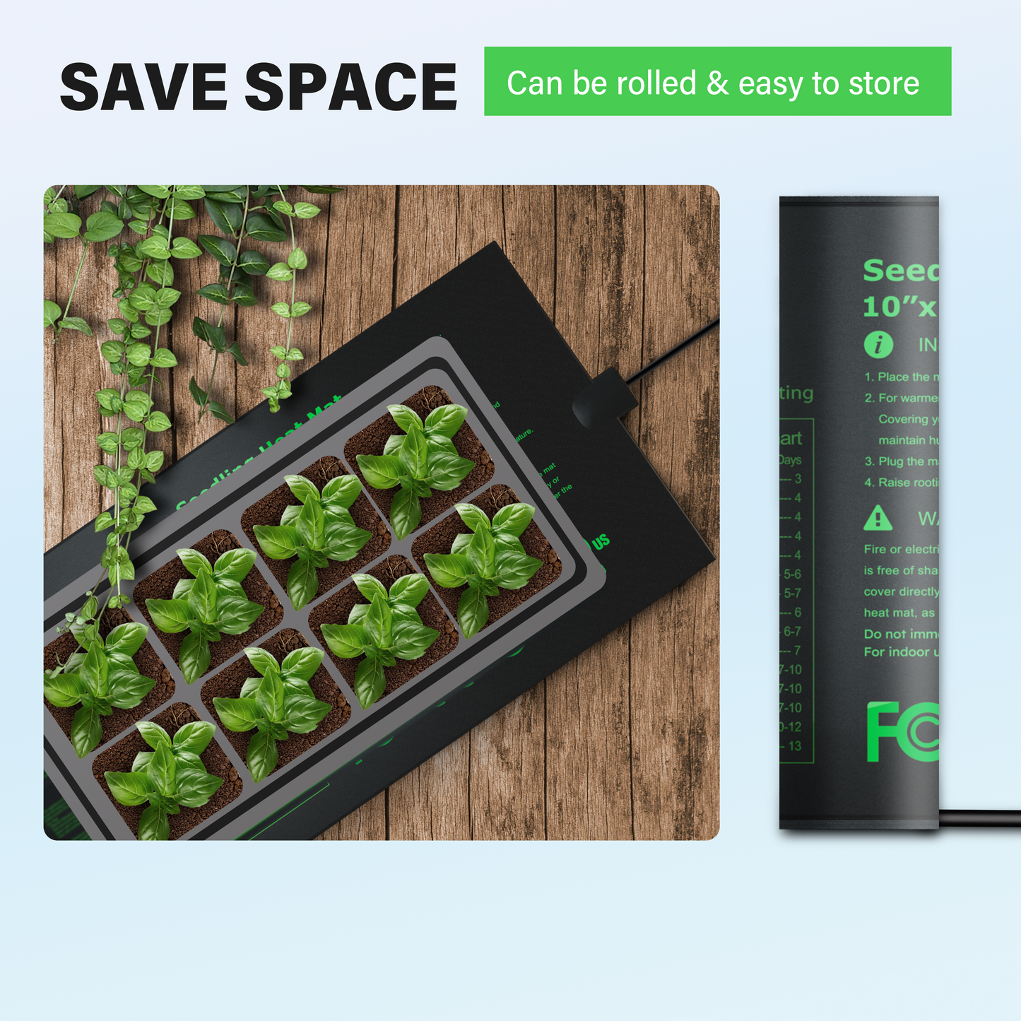 Simplelux Warm Hydroponic Seedling Heat Mat with Digital Thermostat Controller