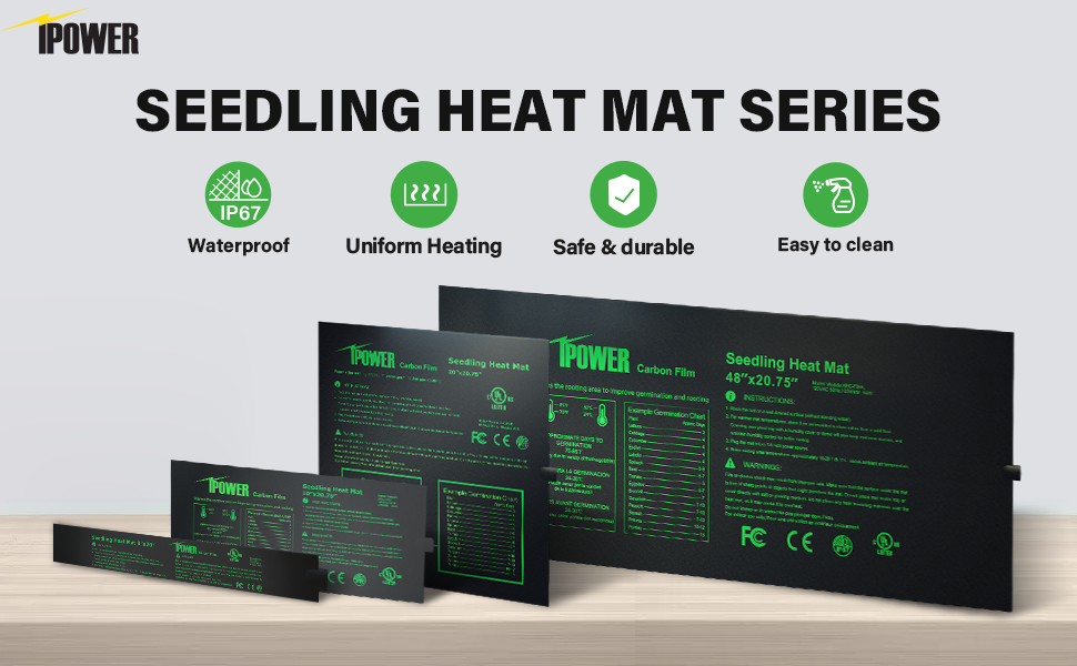 Simplelux Warm Hydroponic Seedling Heat Mat with Digital Thermostat Controller